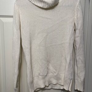 Forever 21 Cream Cowl Neck Sweater